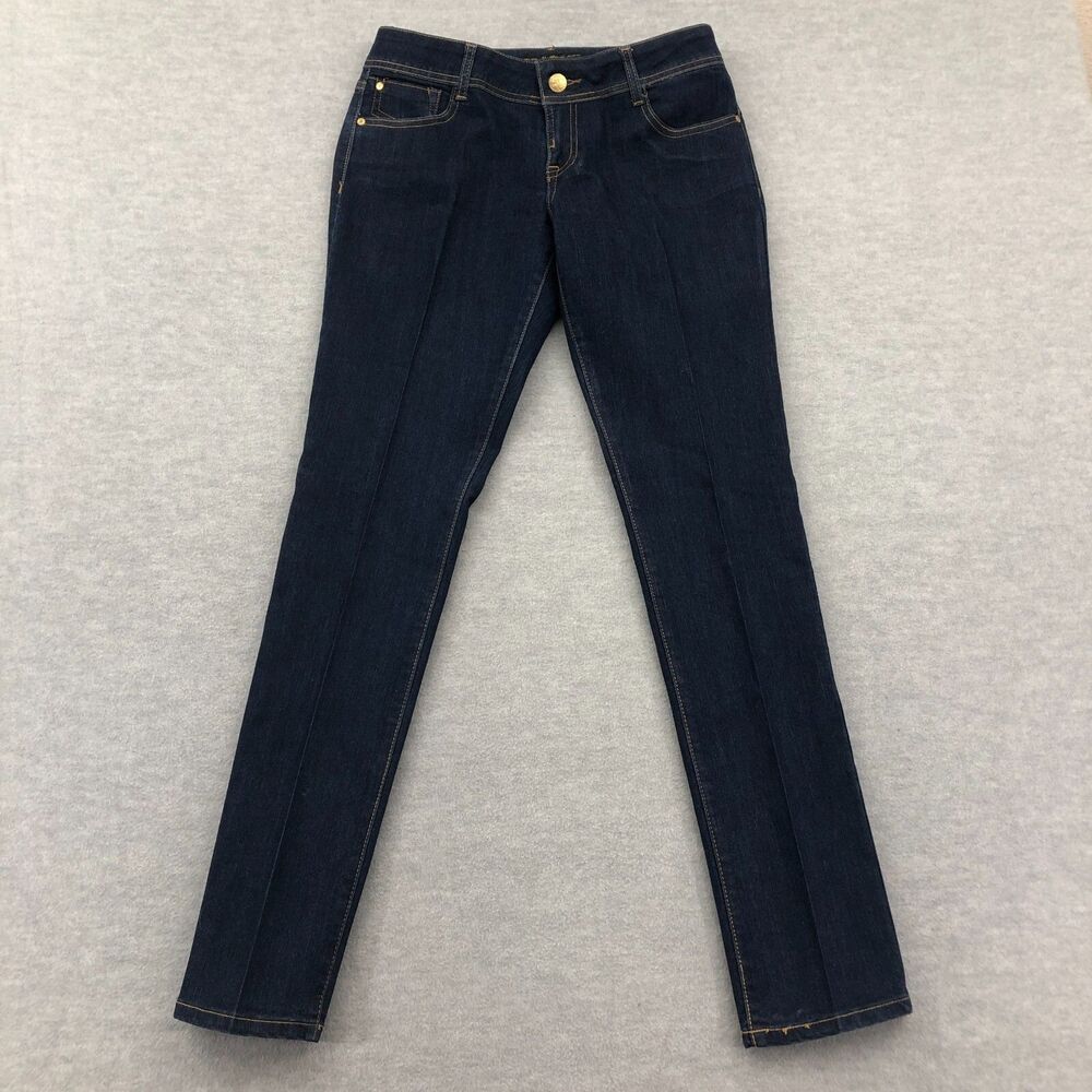 South Pole Jeans Size 9 Blue Stretch Denim Embroidered 32" Inseam Y2K 2000s